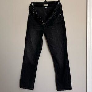 AGOLDE Button-Fly Women’s Straight-Leg Jeans - Classic Denim